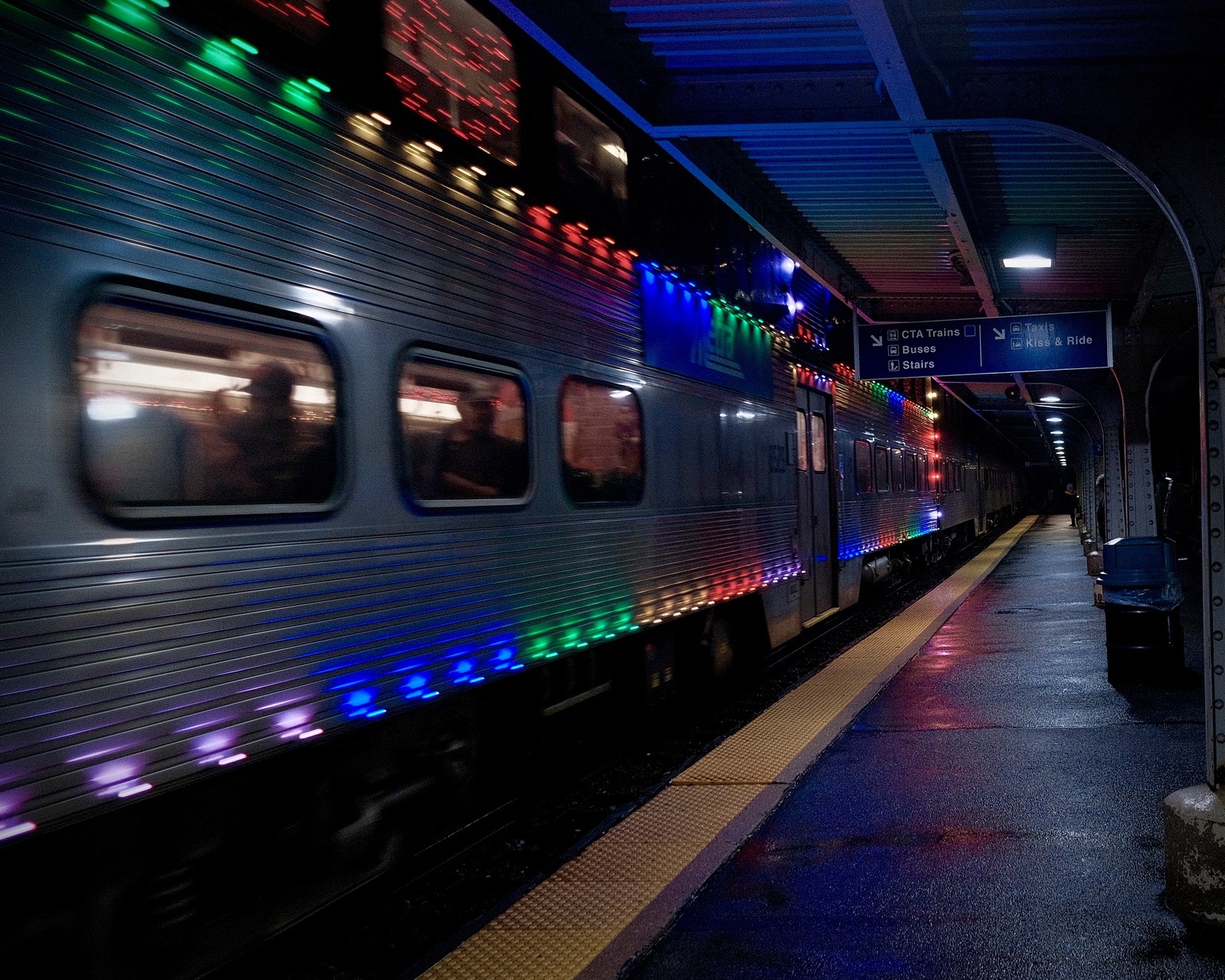 a foggy night at Evanston